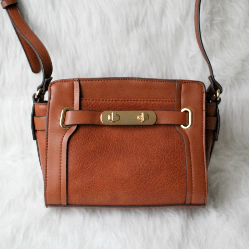 LAST CHANCE Mini Cognac Brown Swagger Style Winged Satchel